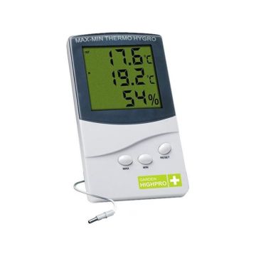 Garden Highpro Digitaler Thermo-und Hygrometer mit Aussensonde