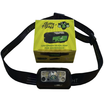 Gitty & Göff Grünlicht LED-Stirnlampe mit USB