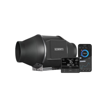 AC Infinity Cloudline PRO T4 - leises Inline-Lüftersystem mit Temperatur- und Feuchtigkeitssteuerung, 100 mm